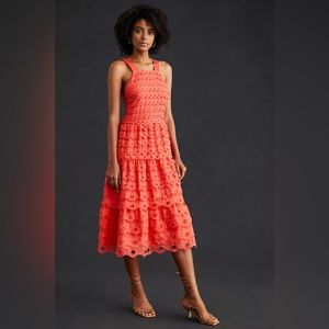 Maeve Cotton Eyelet Halter Midi Dress